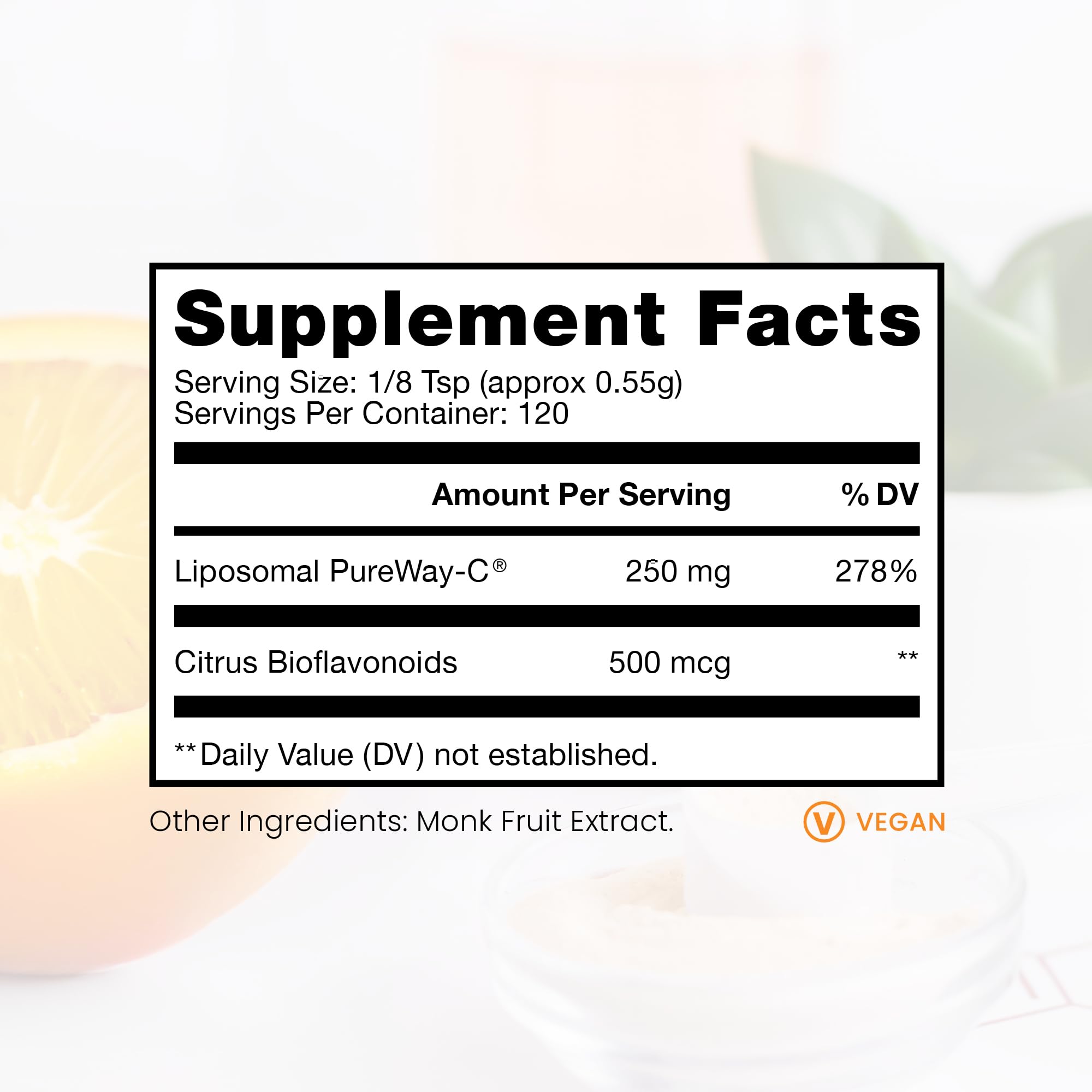 Pure Therapro Rx Liposomal Vitamin C powder scoop for precise dosing