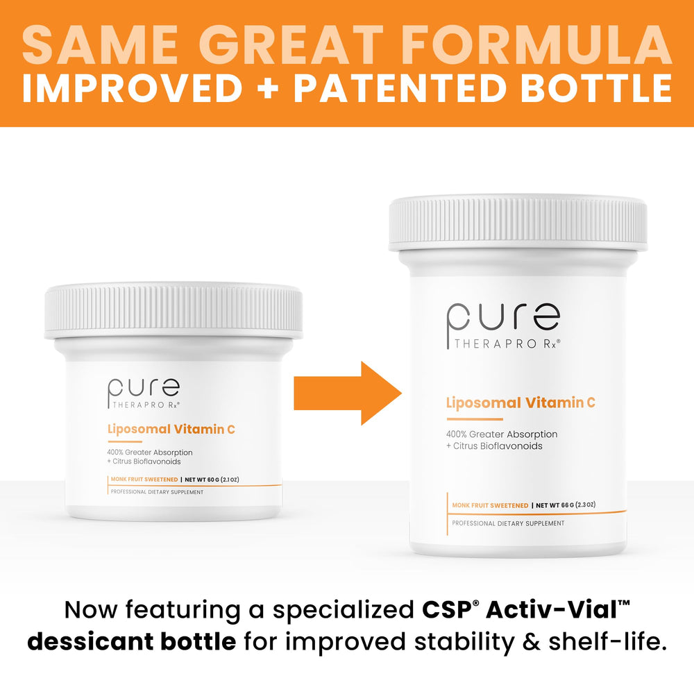 Pure Therapro Rx Liposomal Vitamin C powder produced in USA facilities for quality