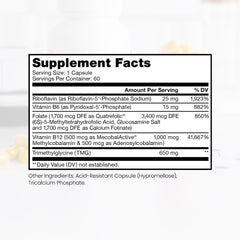 Pure Therapro Rx Methyl B Complete capsules closeup showing soft shells.