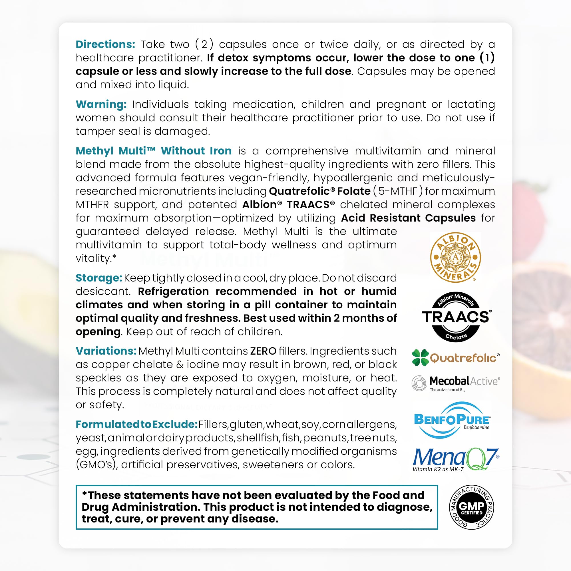 Pure Therapro Rx methylated B12 and folate nutrients for methylation support.