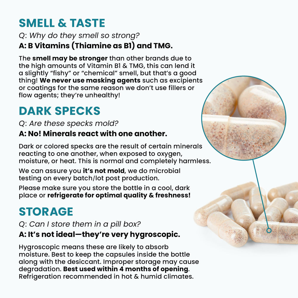 Methyl Multi capsules in hand for easy daily dosing.
