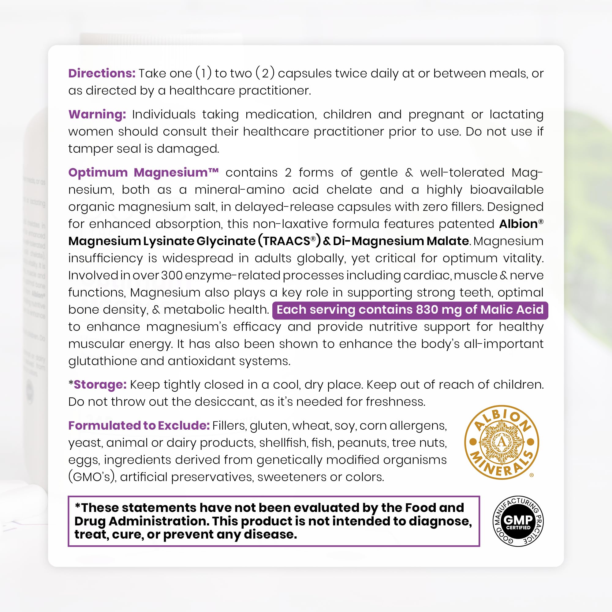 Pure TheraPro Rx Optimum Magnesium EmboCaps delayed-release concept on packaging