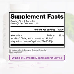 Pure TheraPro Rx Optimum Magnesium label with USA-made quality