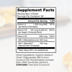 Pure Therapro Rx vegan A-D-K Drops dropper shows precise daily dosing.