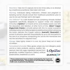 Pure Therapro Rx Zinc Defense ingredient graph highlighting copper-zinc balance