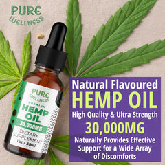 Pure Wellness hemp seed oil six-pack packaging shows savings and convenience.