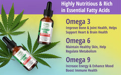 Close-up of peppermint-infused hemp oil drops by Pure Wellness