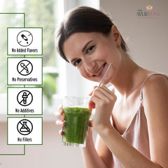 PureAyurbliss Brahmi powder packaging outer box with details.