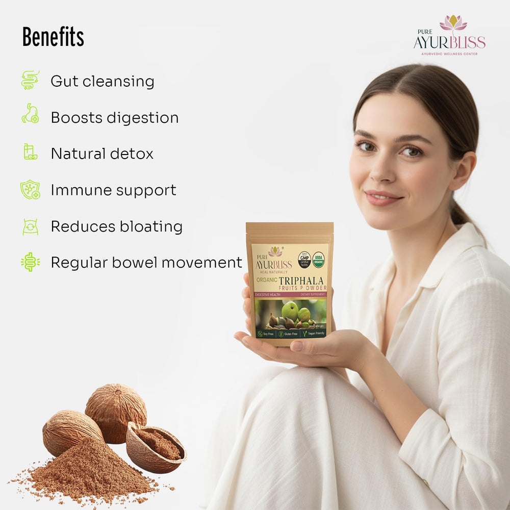 PureAyurbliss Triphala may support gut wellness and balanced digestion.