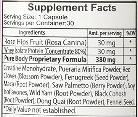 PureBody Vitamins rose hips fruit pack highlights natural support for vitality