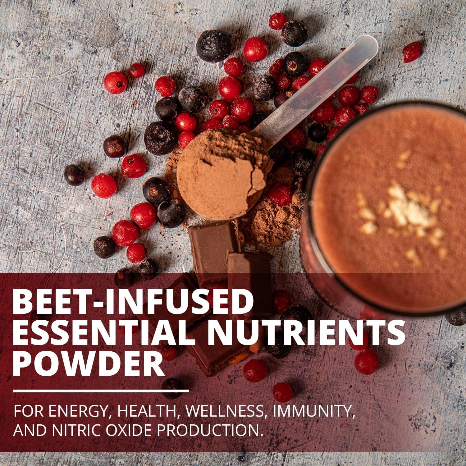 PureClean ChocoBerry Blast beet root and greens mix for vitality