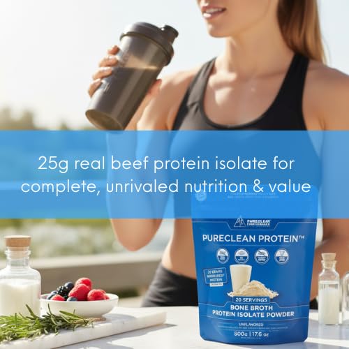 PureClean Protein label closeup emphasizing HydroBEEF purity and complete amino profile