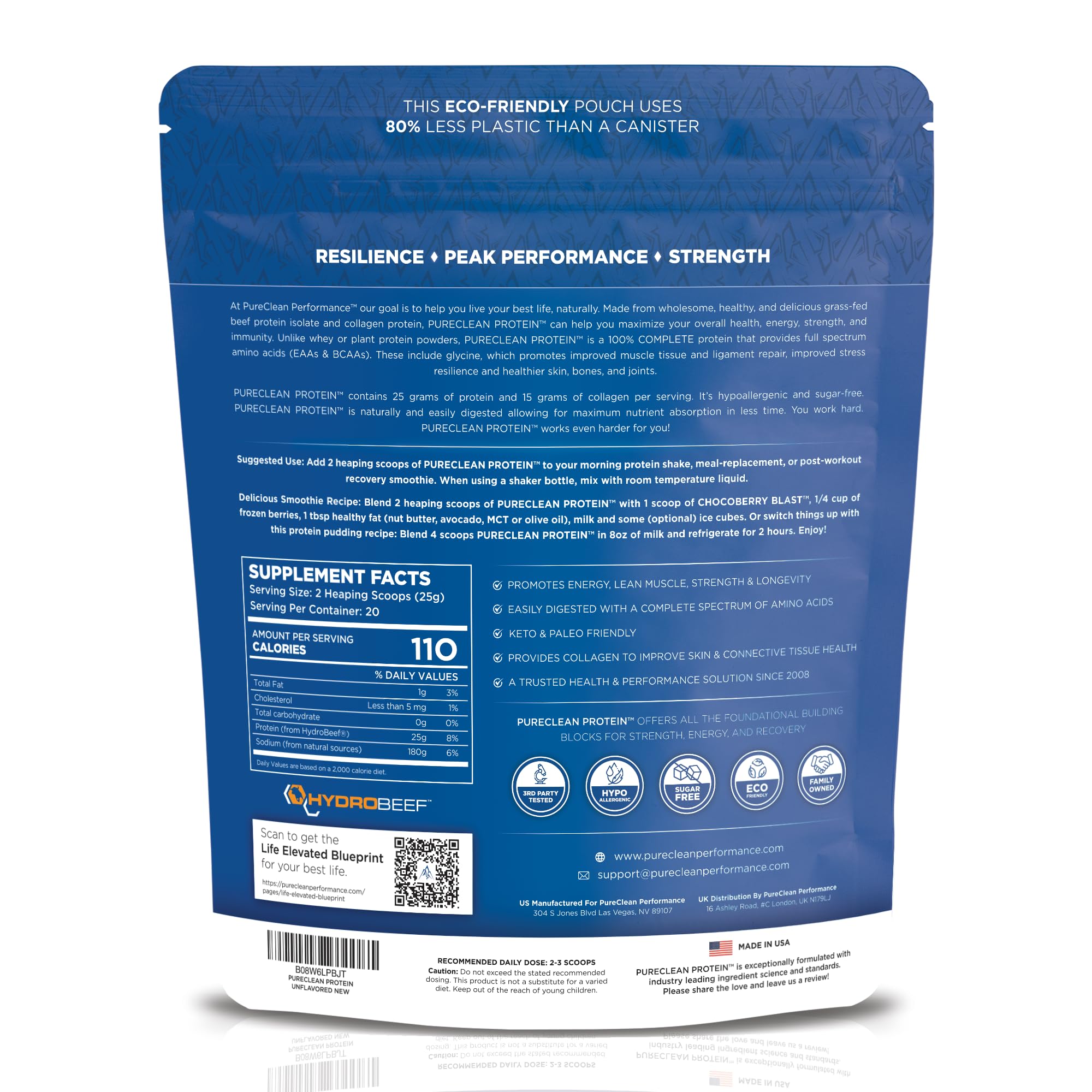 PureClean Protein scoop image showing easy serving for quick daily fueling and recovery