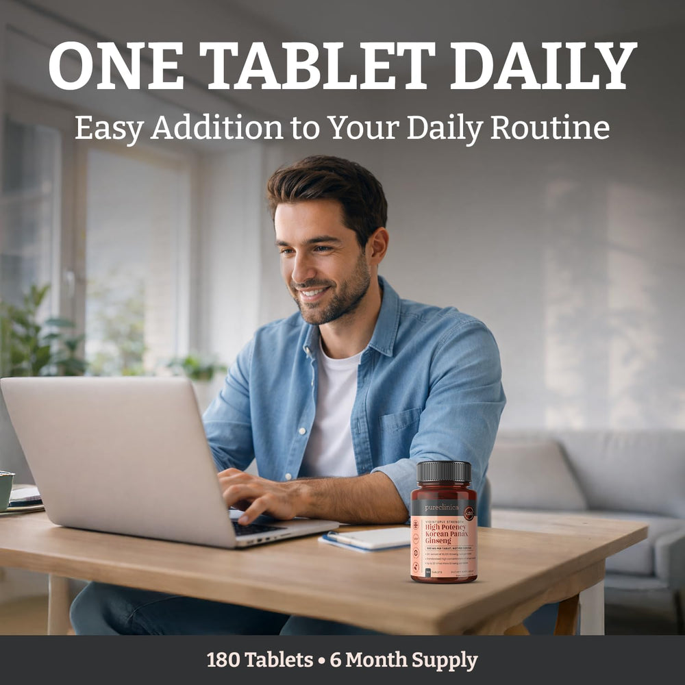 PureClinica bottle contains 180 tablets for a six-month supply
