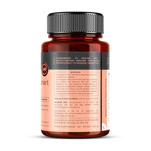 PureClinica Bilberry Extract six-bottle pack highlighting value and supply.