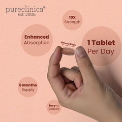 PureClinica Bilberry Extract label backpanel highlighting black pepper extract addition.