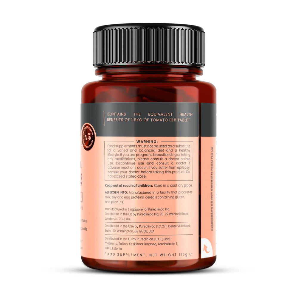 PureClinica Concentrated Green Tea bottle side view with label detail
