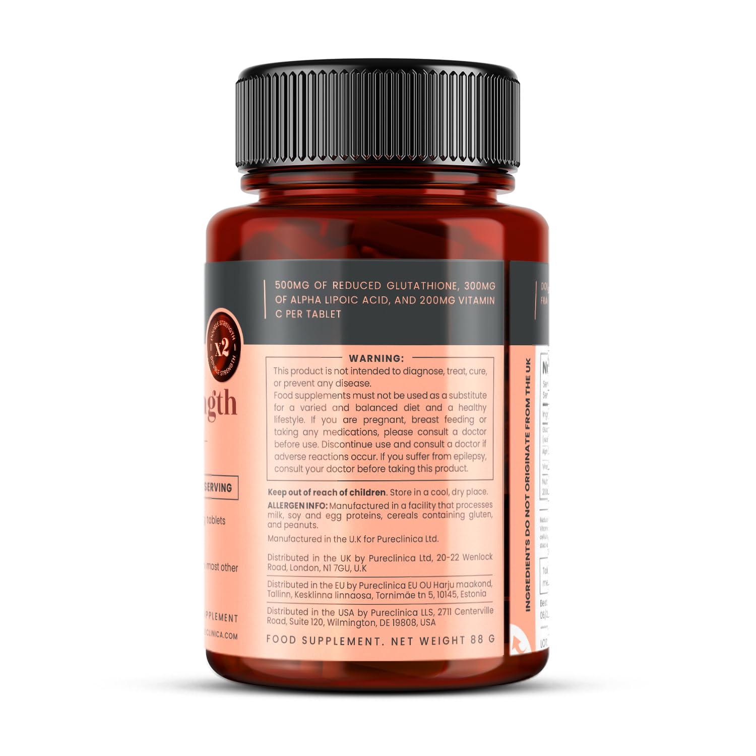 PureClinica Glutathione lifestyle shot suggests skin radiance and vitality.