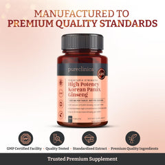 PureClinica Korean Panax Ginseng packaging highlights premium source