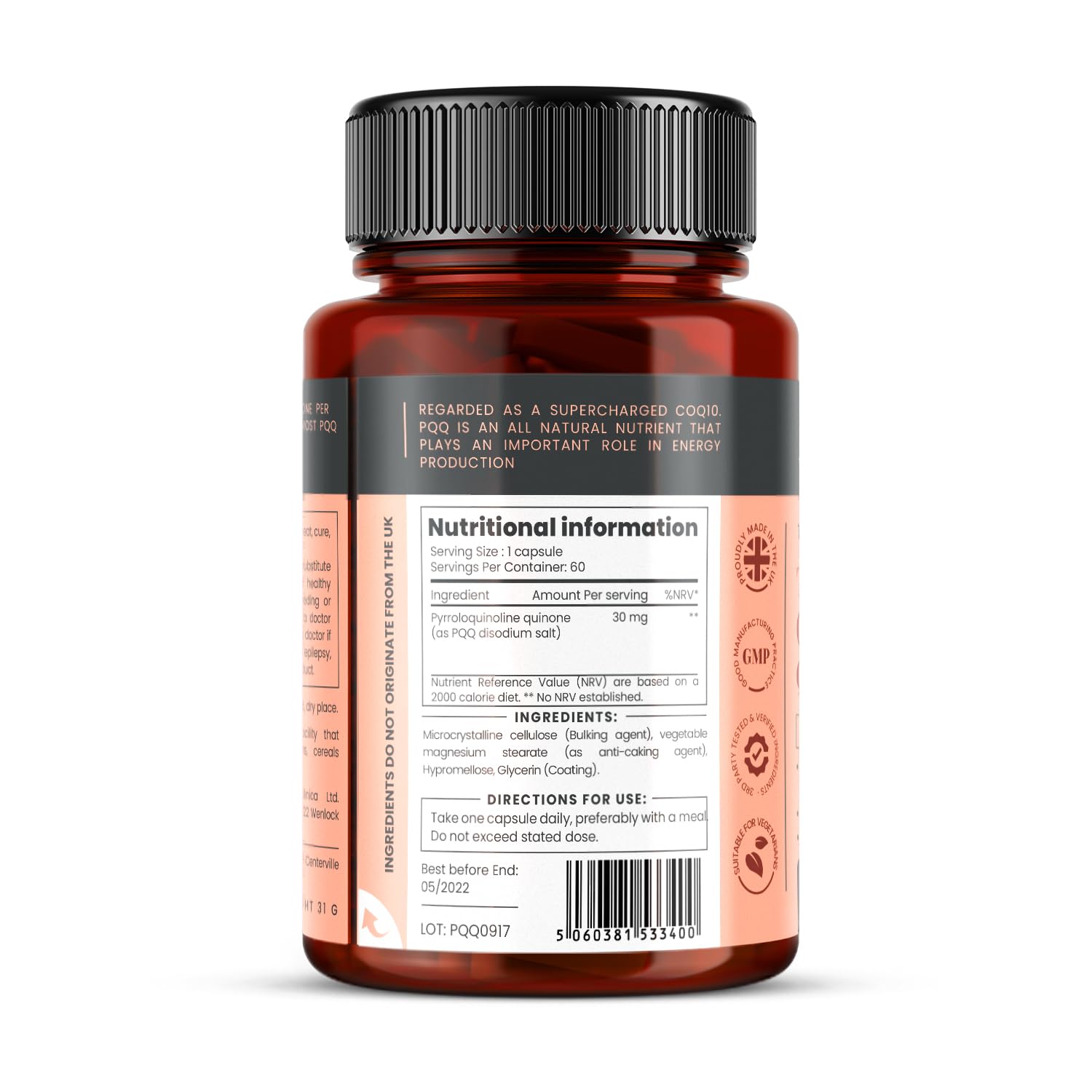 PureClinica Panax Ginseng tablets close-up highlighting potency