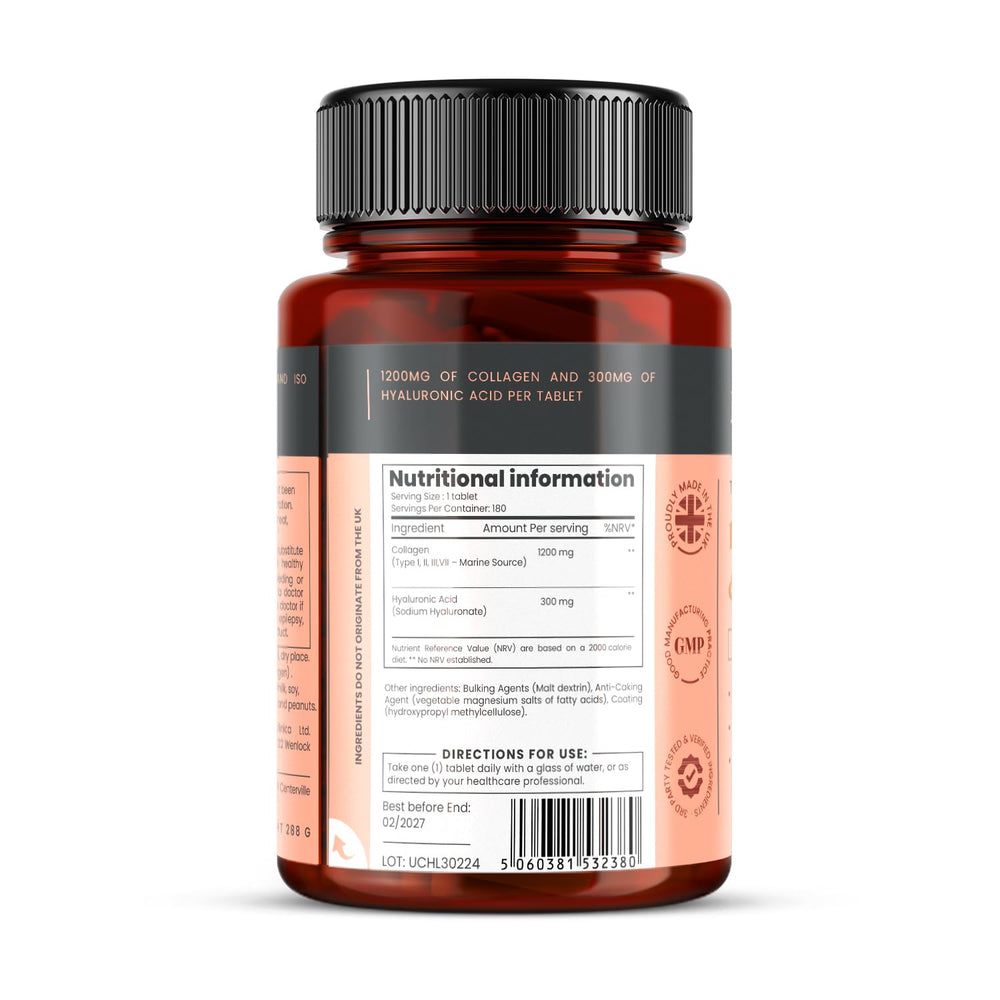 PureClinica capsules closeup highlighting high-strength formula for joints and hydration
