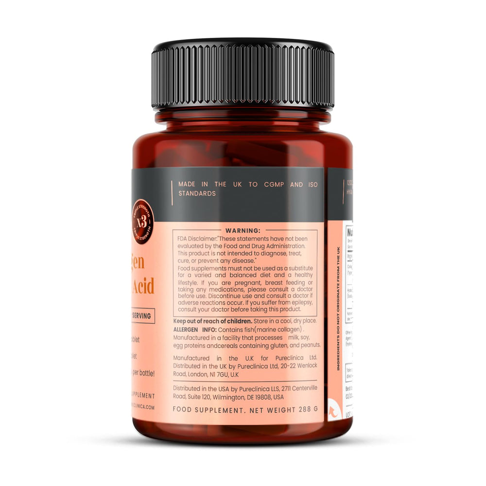 PureClinica triple-strength packaging indicating 720-tablet long-term supply