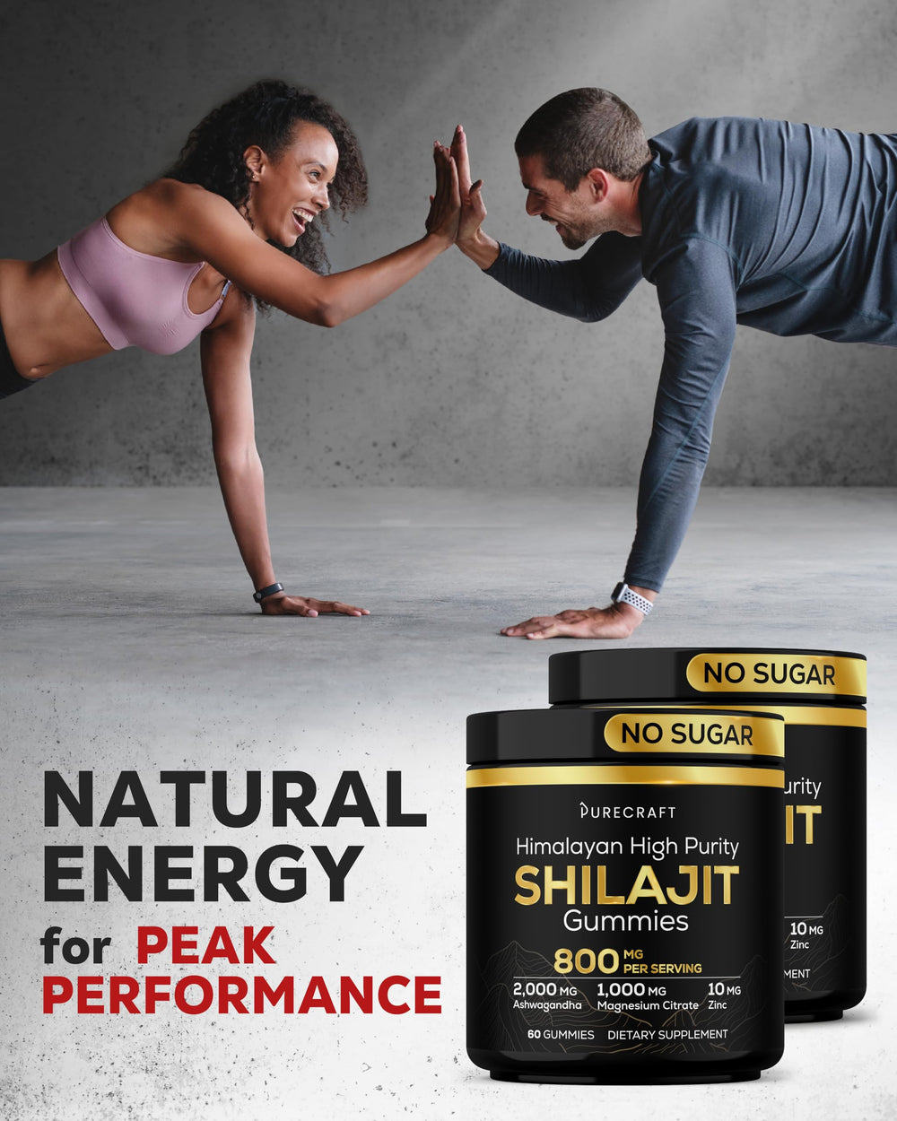 PURECRAFT Natural Himalayan sourcing concept signals purity and origin.