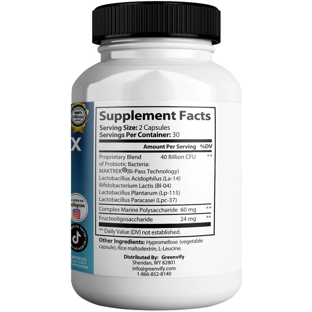 PureDenfix Max bottle label highlights 40 Billion CFU for robust gut and oral flora.