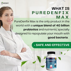 PureDenfix Max bottle stand-alone against white background conveys trusted USA-made quality.