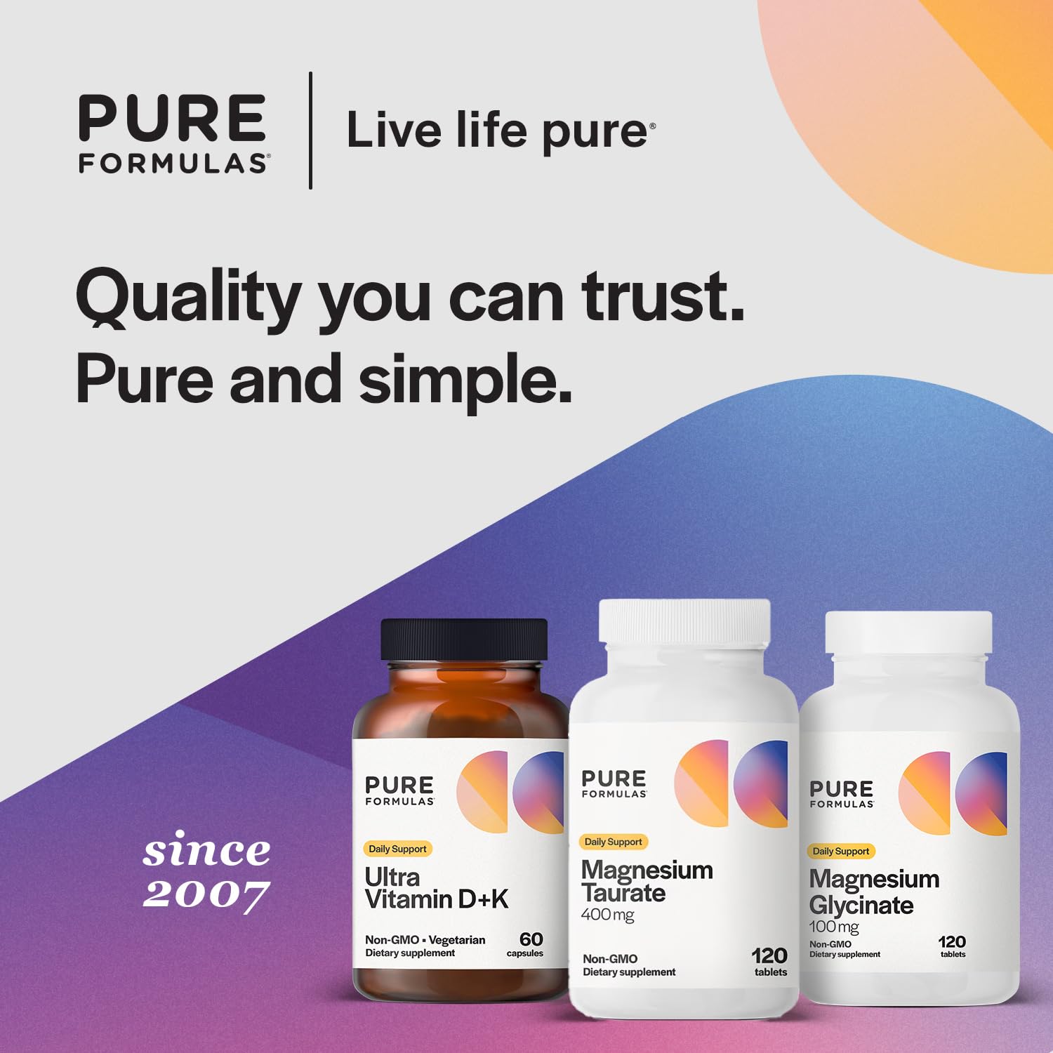 PureFormulas 120-tablet pack showing a one-month supply.