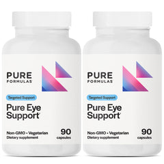 PureFormulas Pure Eye Support bottle front view for eye health support.