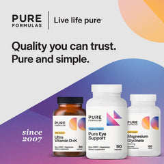 PureFormulas Pure Eye Support daily use scene with capsules near morning routine