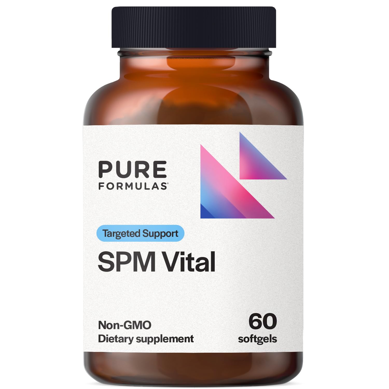 PureFormulas SPM Vital bottle front highlighting lemon flavor for a pleasant daily supplement.