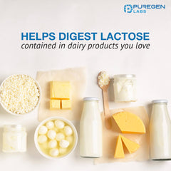 Pouring Dairy Rescue caplets before meals for dairy-friendly dining.