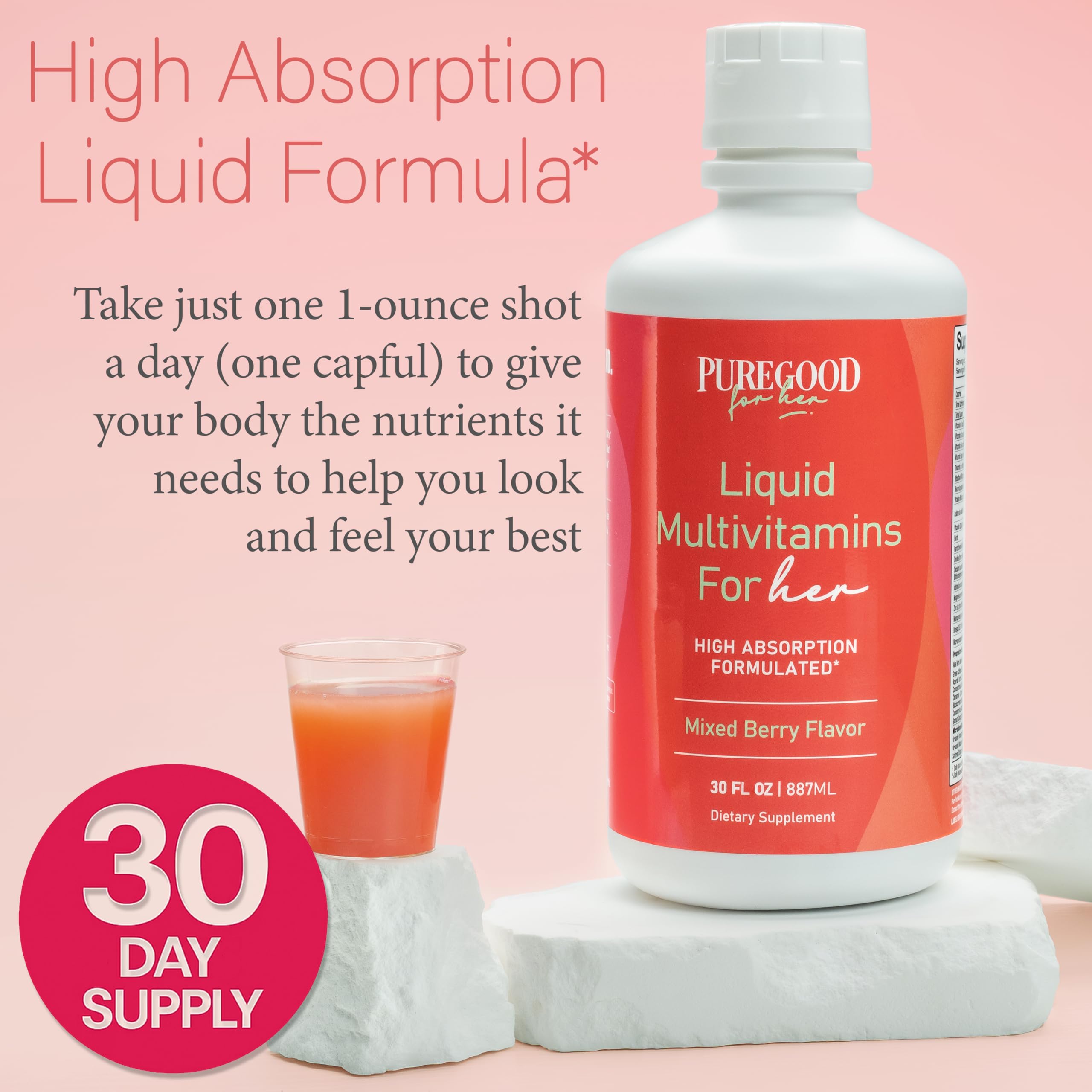 PureGood packaging highlights USA-made production and rigorous quality standards.