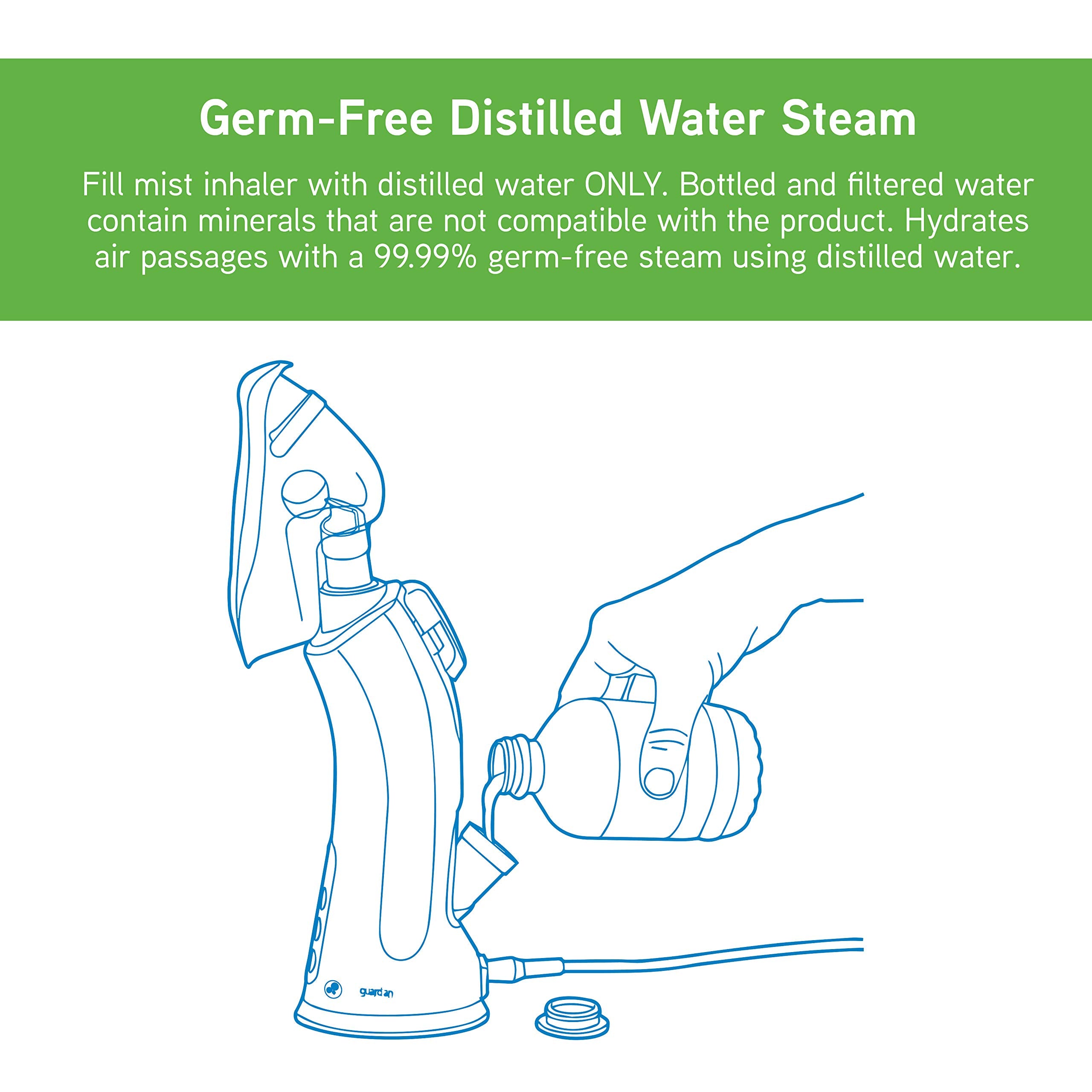 PureGuardian MST55 99.99% germ-free steam for clean relief