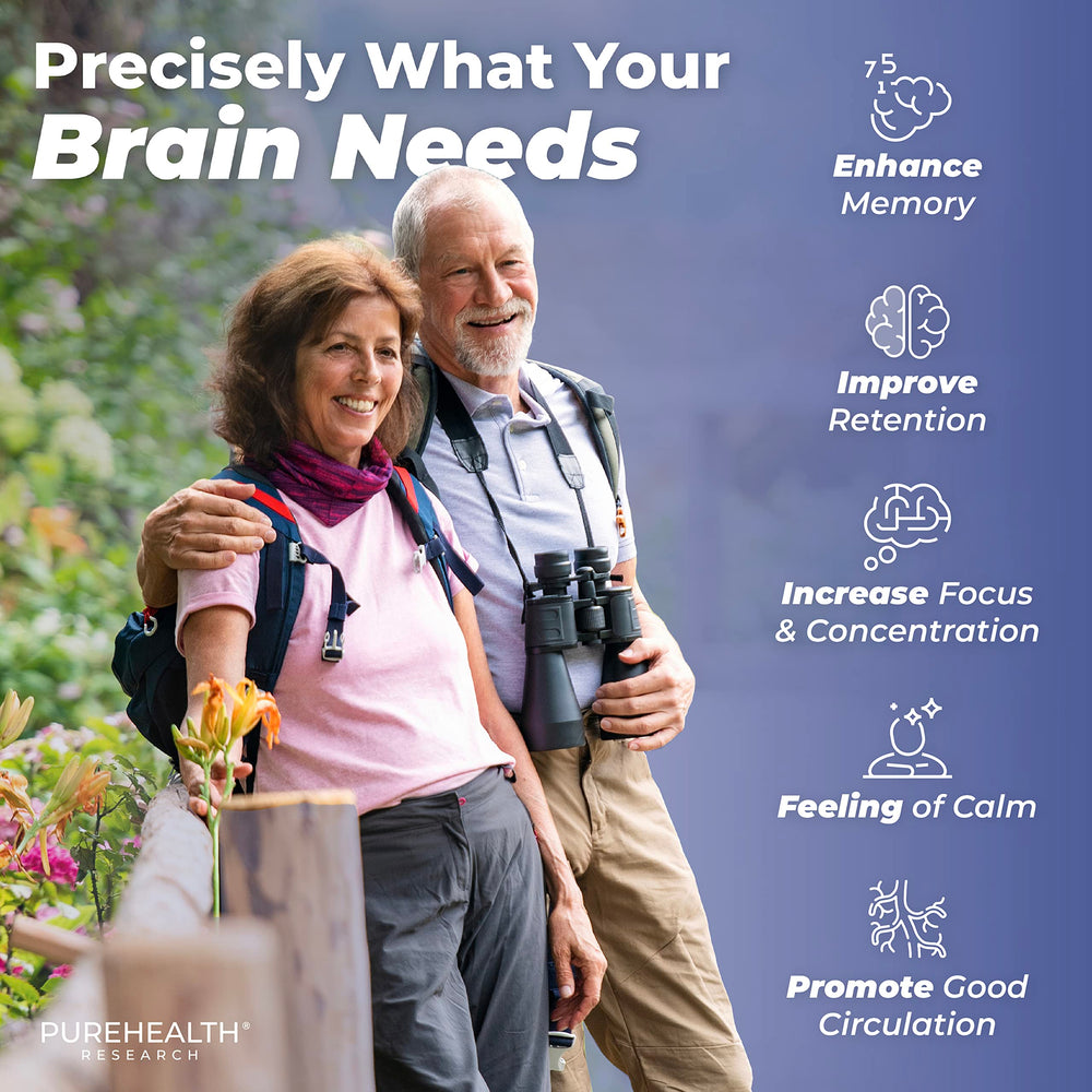 PUREHEALTH RESEARCH Ageless Brain capsules closeup shows compact, easy-to-use daily dose.