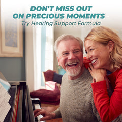 PureHealth Research Hearing Support Formula natural ingredient image conveys plant based support.