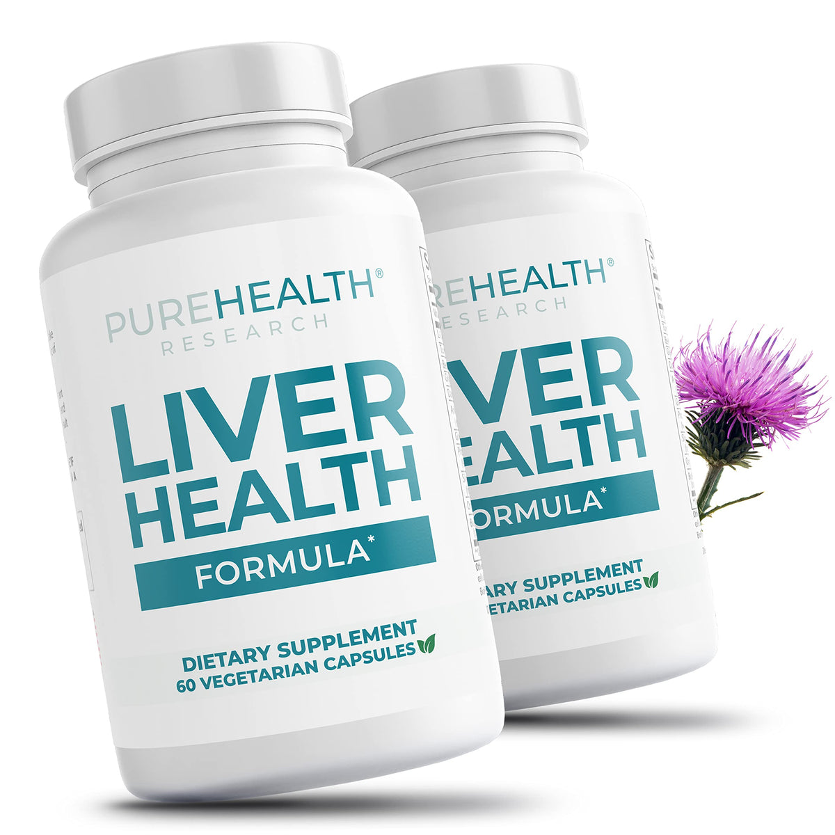 PureHealth Research Liver Health Detox bottle featuring artichoke highlights may support bile flow and digestion