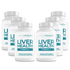 PUREHEALTH RESEARCH Liver Health Detox bottle on kitchen counter for daily detox support