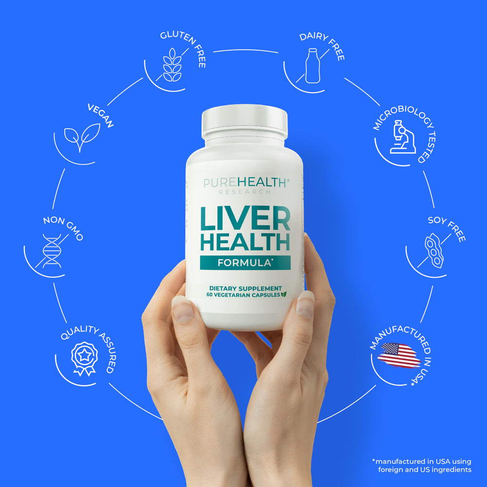 PUREHEALTH RESEARCH Liver Health milk thistle shows antioxidant protection for liver cells