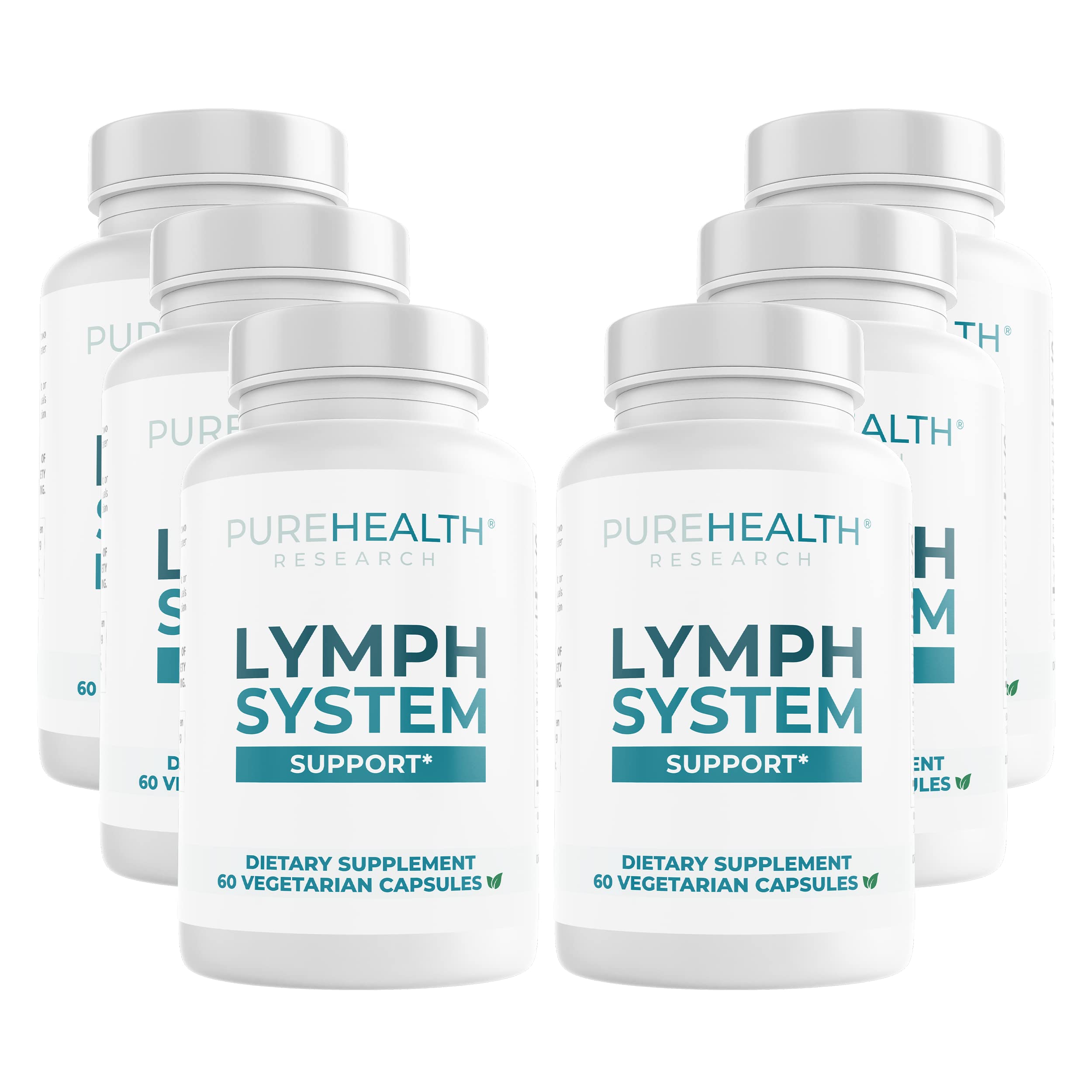 PUREHEALTH RESEARCH Lymph System Support bottle with capsules for daily lymphatic care