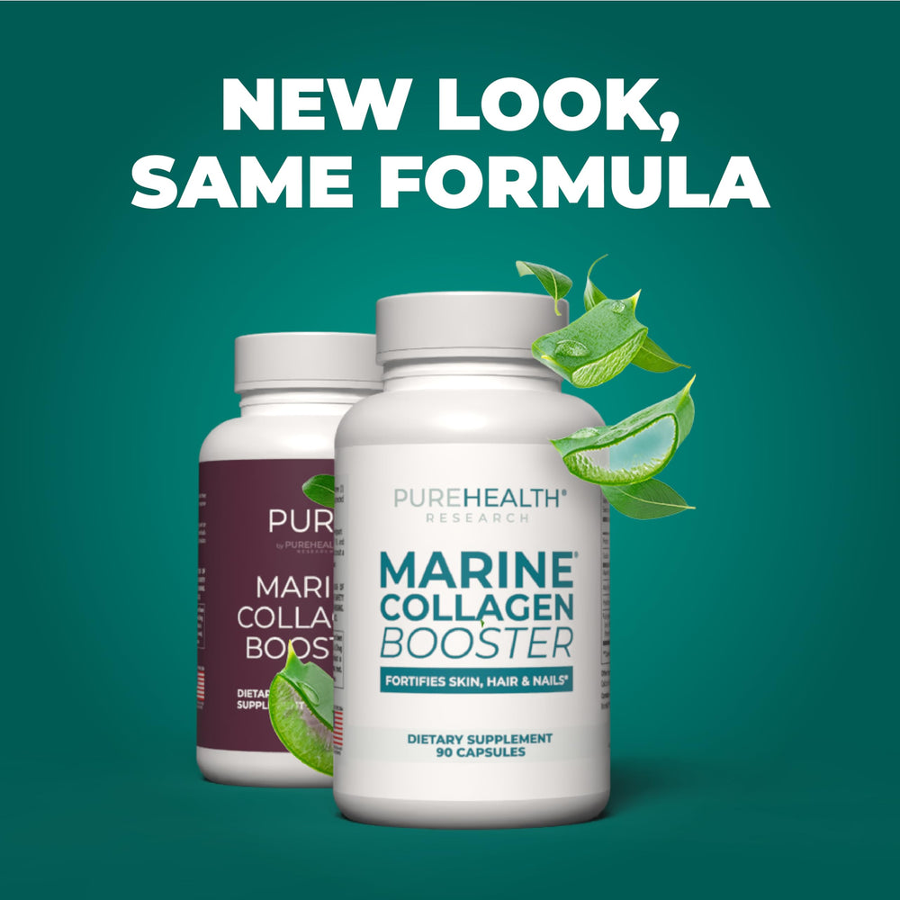 PureHealth Research Marine Collagen capsules close-up highlights absorption