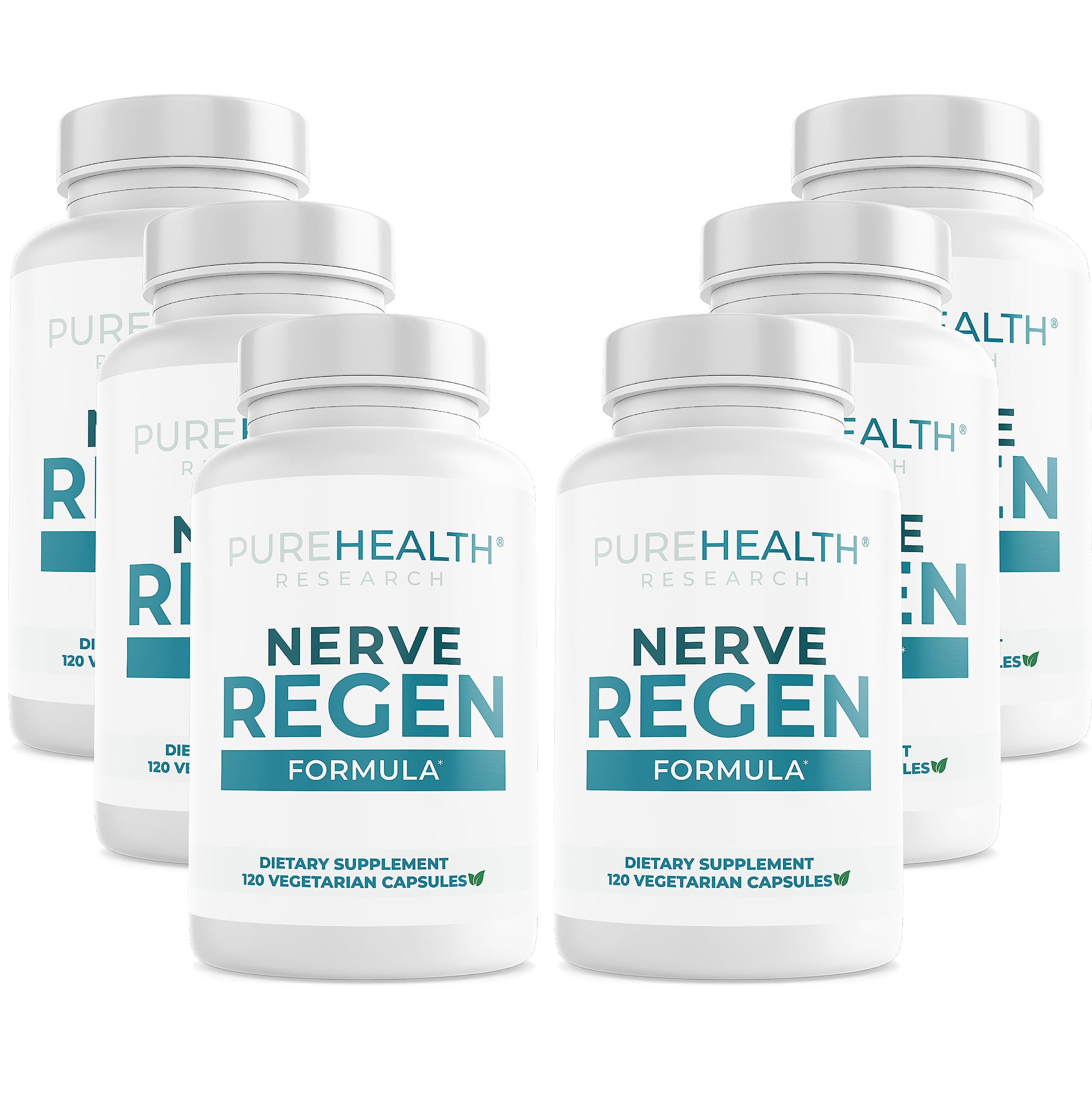 PureHealth Research Nerve Regen bottle front showing daily nerve support on the go