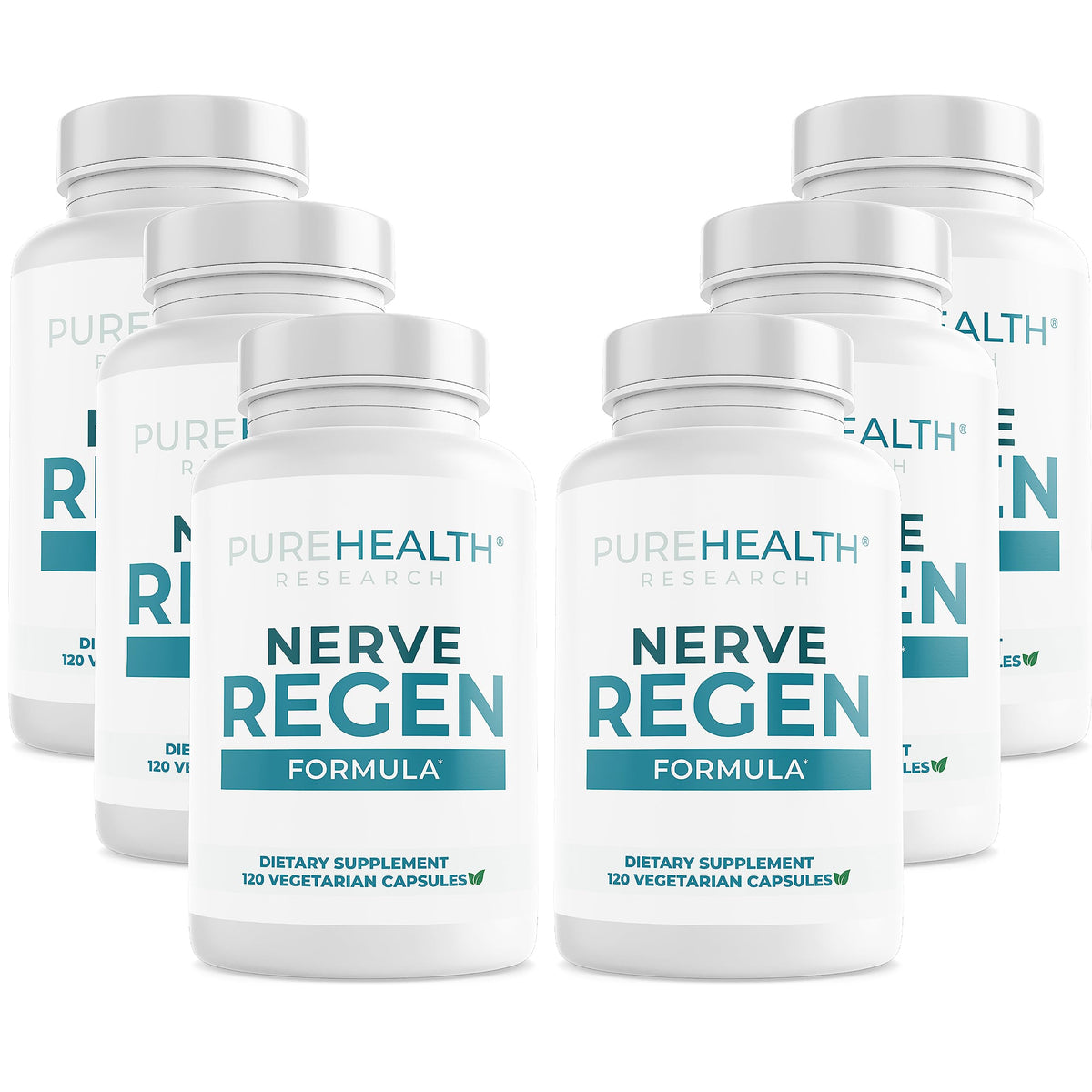 PureHealth Research Nerve Regen bottle front showing daily nerve support on the go
