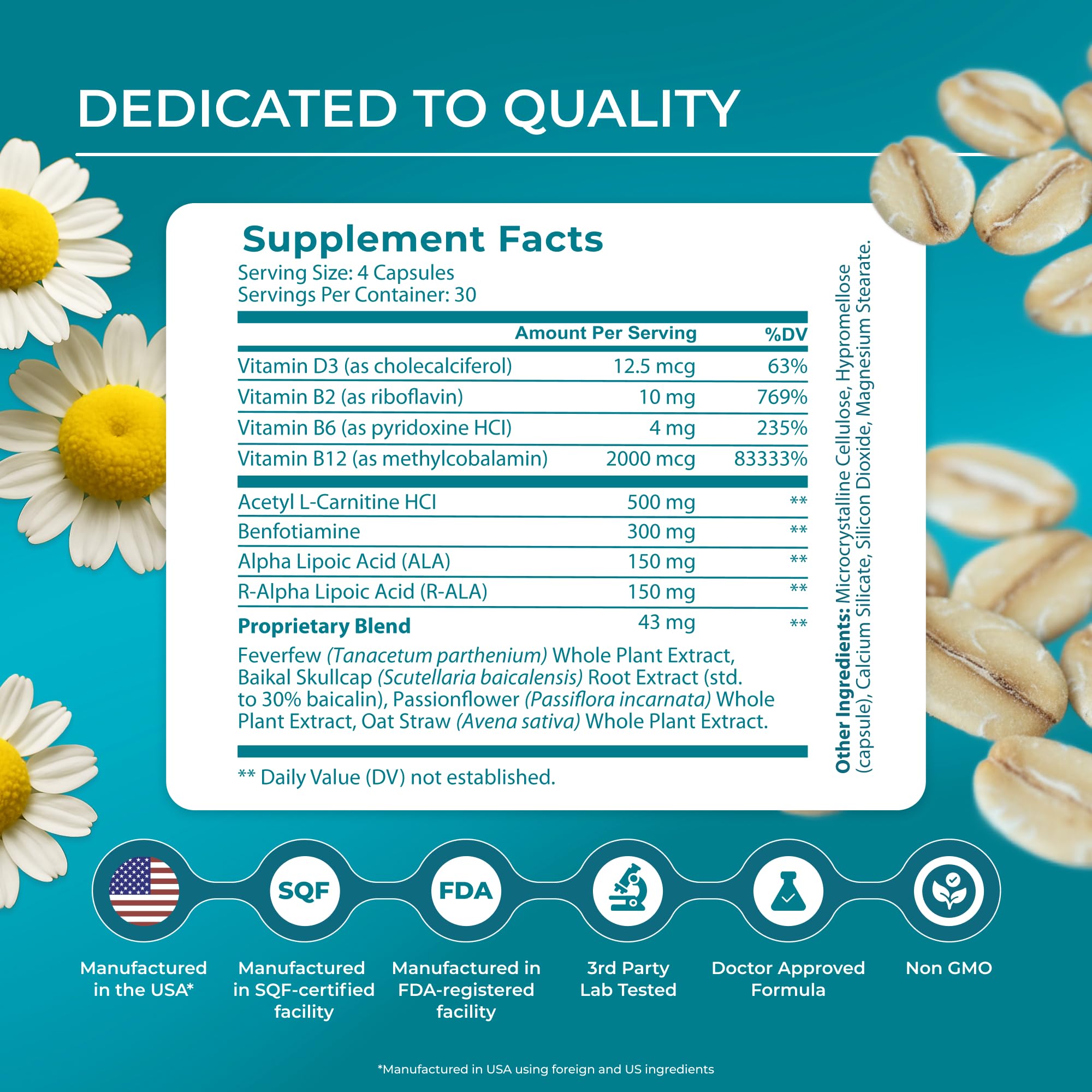 PureHealth Research Nerve Regen bottle label featuring ALA and B vitamins
