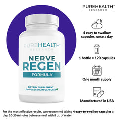 PureHealth Research Nerve Regen bottle on a desk for daily routine use