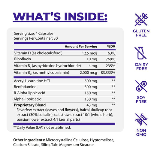 PureHealth Research Nerve Regen bottle side view highlighting dosage convenience