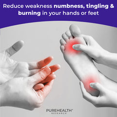 PureHealth Research Nerve Regen capsules close-up as easy-to-swallow softgels