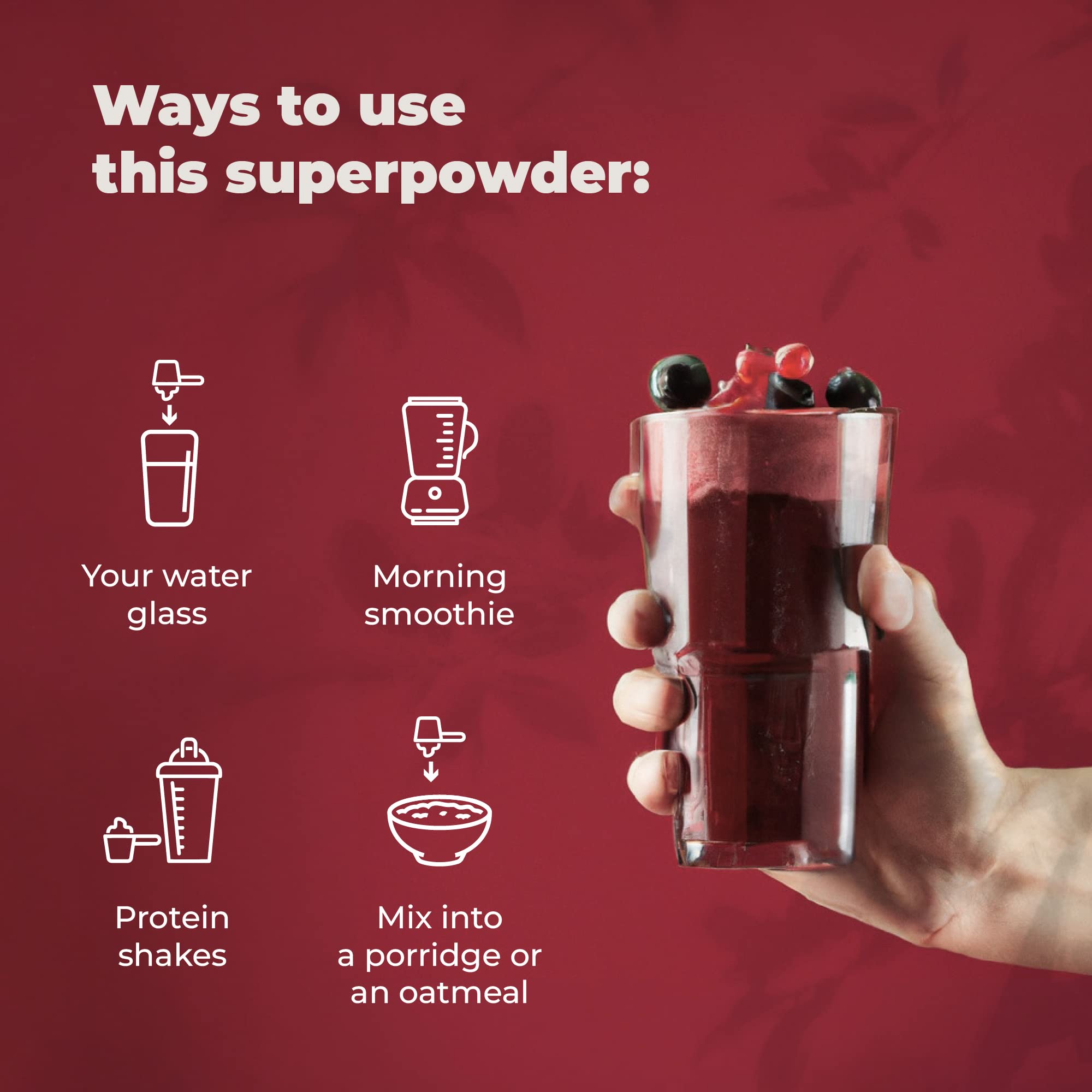PureHealth Reds packaging highlights vegan, gluten-free, dairy-free attributes